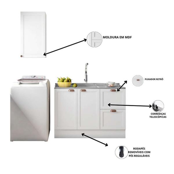 Cozinha Compacta Unna 3 PT 2 GV Branca - Modern Imagem de Cozinha Compacta Unna 3 PT 2 GV Branca