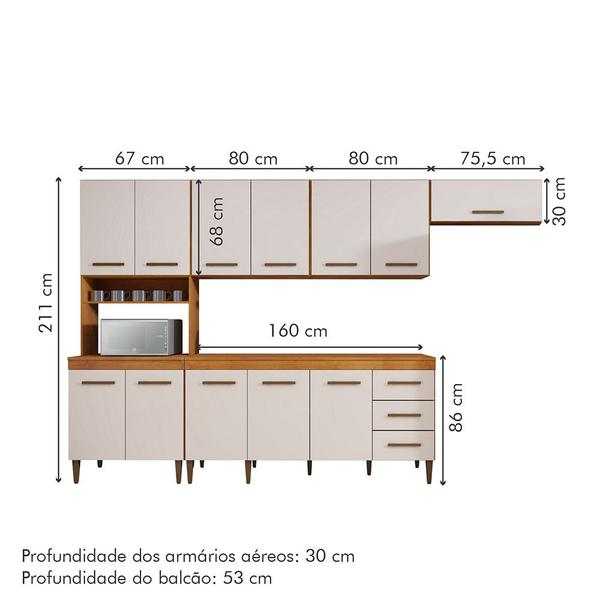 Imagem de Cozinha Completa 12 Portas 3 Gavetas Atenas