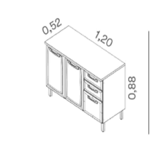 Imagem de Cozinha Completa 5 Peças 12 Portas 2 Gavetas New Premium Itatiaia