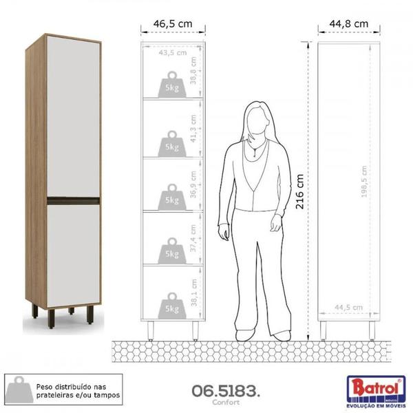 Imagem de Cozinha Completa 5 Peças Confort Cinamomo com Off White Batrol