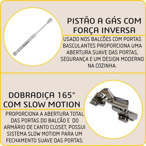 Imagem de Cozinha Completa 6 Peças 13 Portas 6 Gavetas Madri