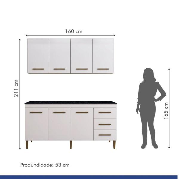 Imagem de Cozinha Completa 7 Portas 3 Gavetas Atenas - Kaiki Móveis