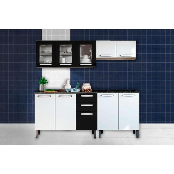 Imagem de Cozinha Completa Bertolini 4 Peças CZ117 Branco/Preto