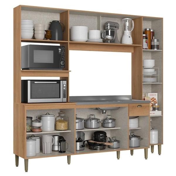 Imagem de Cozinha Completa Compacta THB Moderna CM130 Capuccino e Off White