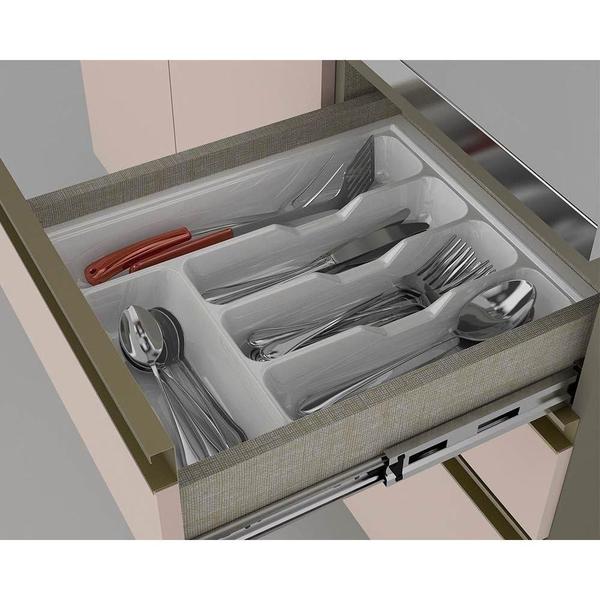 Imagem de Cozinha Completa Connect 6 Peças (2 Aéreos+2Balcões+1Paneleiro+1Complemento) s/Pia CPT96 Duna/Cristal - Henn