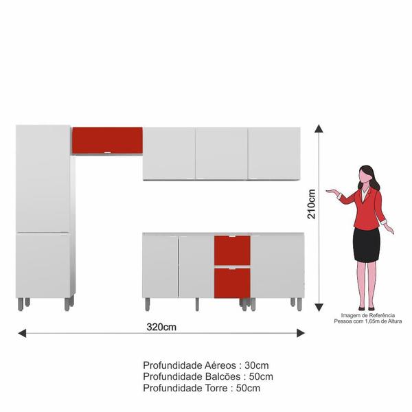 Imagem de Cozinha Completa em Aço Quadria 6 Peças - Metalli Móveis