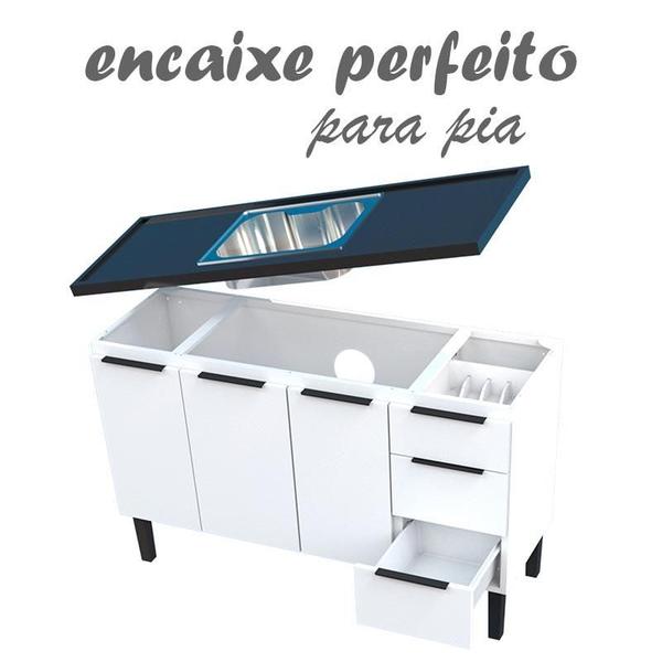 Imagem de Cozinha Completa Gabinete Para Pia 200cm e Armário Aéreo Jupter Cozimax Branco