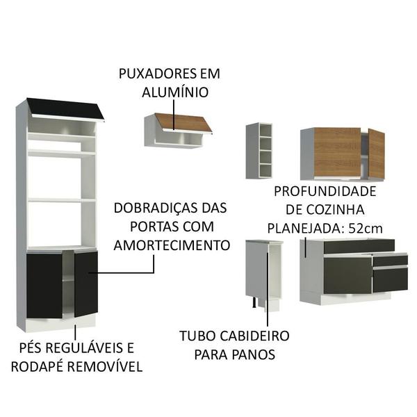 Imagem de Cozinha Completa Madesa Jade com Armário e Balcão (Sem Tampo e Pia)