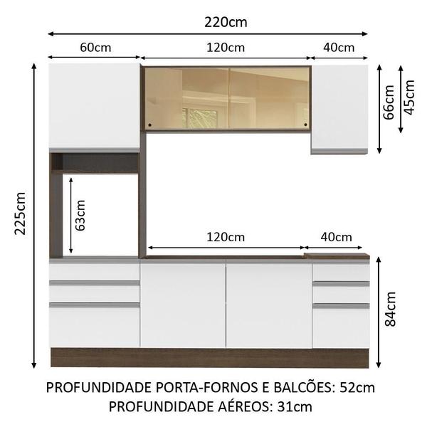 Imagem de Cozinha Completa Madesa Karen 6 Portas 6 Gavetas (sem Tampo e Pia)