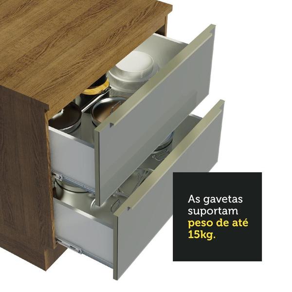 Imagem de Cozinha Completa Madesa Lux 320004 com Armário e Balcão - Rustic/Cinza