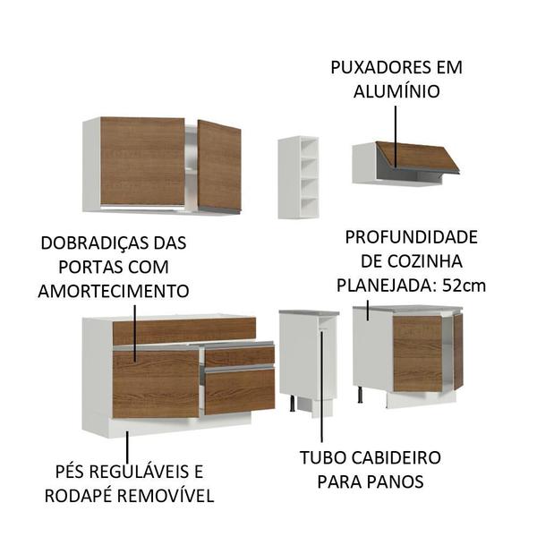 Imagem de Cozinha Completa Madesa Parma com Armário e Balcão (Sem Tampo e Pia)