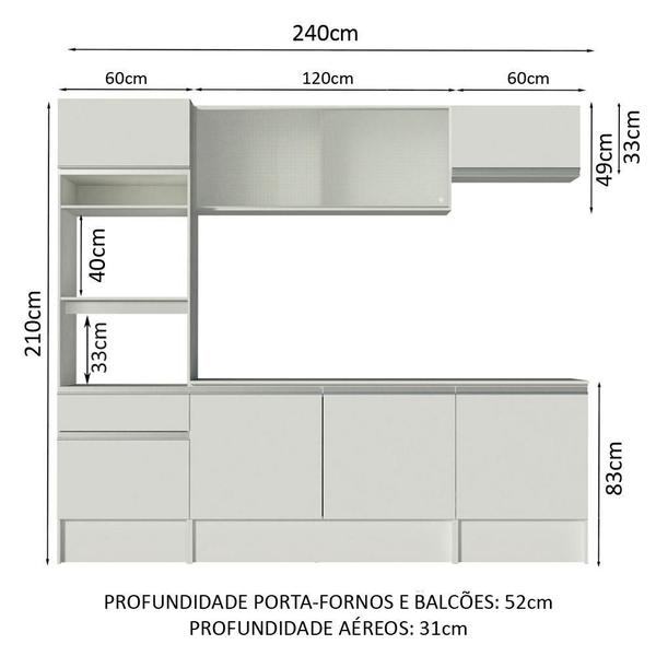 Imagem de Cozinha Completa Madesa Topazio com Armário, Balcão e Tampo