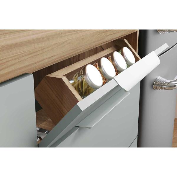 Cozinha Completa Marquesa Gourmet 5 Peças (2 Aéreos + 2 Balcões + 1 Bancada) C5P30 Nature/Verde - Nesher Imagem de Cozinha Completa Marquesa Gourmet 5 Peças (2 Aéreos + 2 Balcões + 1 Bancada) C5P30 Nature/Verde - Nesher