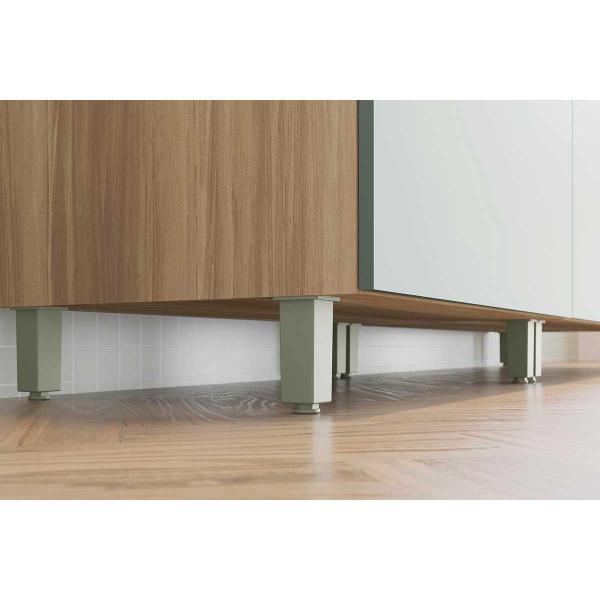 Cozinha Completa Marquesa Gourmet 5 Peças (2 Aéreos + 2 Balcões + 1 Bancada) C5P30 Nature/Verde - Nesher Imagem de Cozinha Completa Marquesa Gourmet 5 Peças (2 Aéreos + 2 Balcões + 1 Bancada) C5P30 Nature/Verde - Nesher