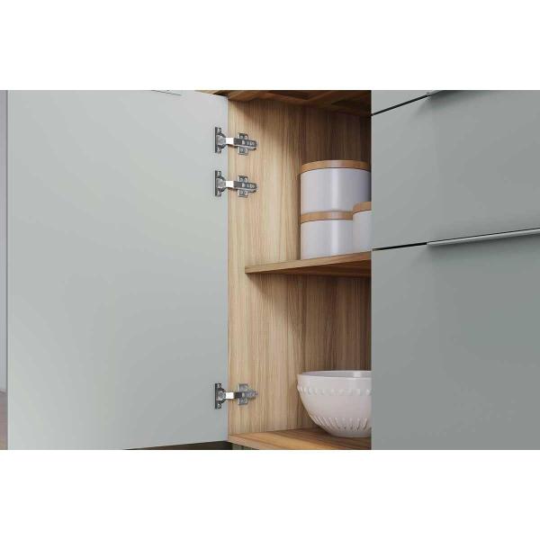 Cozinha Completa Marquesa Gourmet 5 Peças (2 Aéreos + 2 Balcões + 1 Bancada) C5P30 Nature/Verde - Nesher Imagem de Cozinha Completa Marquesa Gourmet 5 Peças (2 Aéreos + 2 Balcões + 1 Bancada) C5P30 Nature/Verde - Nesher