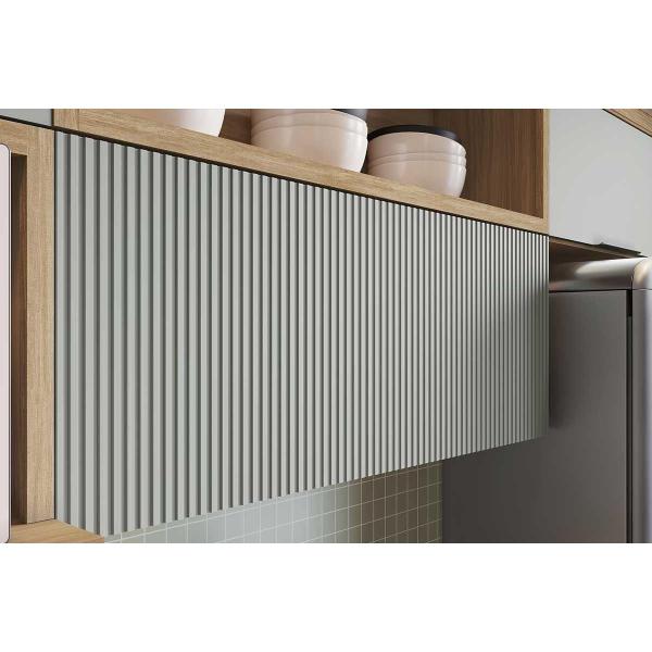 Cozinha Completa Marquesa Gourmet 5 Peças (2 Aéreos + 2 Balcões + 1 Bancada) C5P30 Nature/Verde - Nesher Imagem de Cozinha Completa Marquesa Gourmet 5 Peças (2 Aéreos + 2 Balcões + 1 Bancada) C5P30 Nature/Verde - Nesher