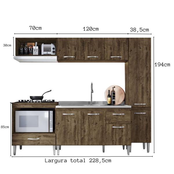 Imagem de Cozinha Completa Modulada 9 Portas Larissa Itaúba