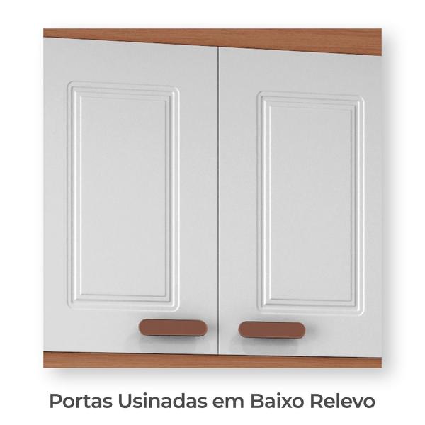 Imagem de Cozinha Completa Modulada Ester 100% MDF com 2 Balcões independentes 10 portas e 6 gavetas Tuboarte