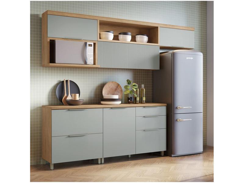Cozinha Completa Nesher Duquesa 100% MDF com Balcão 5 Portas 4 Gavetas Cozinha Completa Nesher Duquesa 100% MDF com Balcão 5 Portas 4 Gavetas