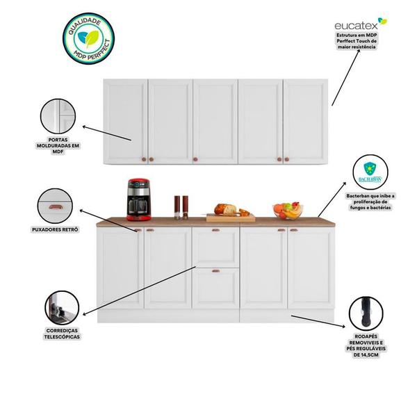 Imagem de Cozinha Completa Unna 9 Portas 2 Gavetas Poliman Móveis