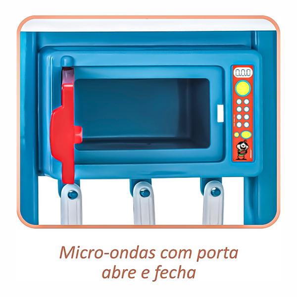 Imagem de Cozinha Da Turma Da Mônica Fogão Forninho Geladeira Infantil Com Acessórios Magic Toys