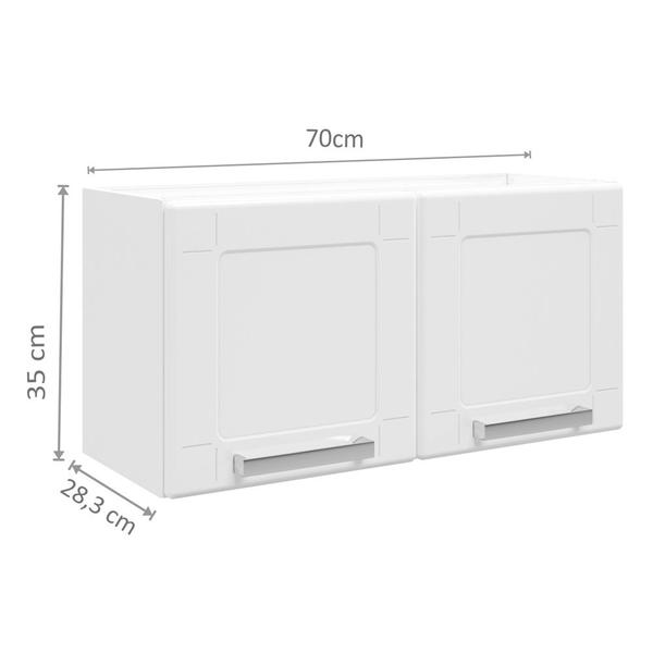 Imagem de Cozinha de Aço Compacta 4 Peças com 14 Portas e 2 Gavetas Multipla Bertolini Branco 