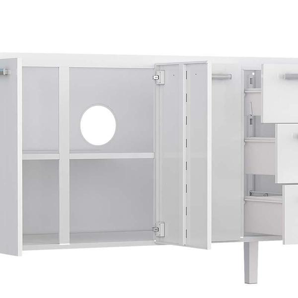 Imagem de Cozinha de Aço Gabinete Para Pia 180cm com Armário Aéreo Vênus Cozimax Branco