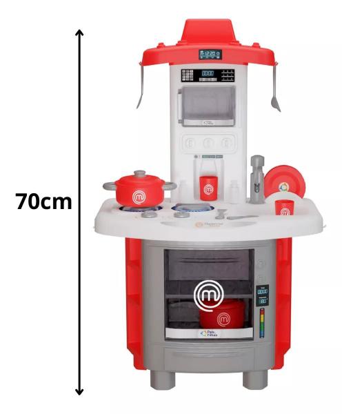 Imagem de Cozinha De Brinquedo Masterchef Conjunto Didático Com 17 Peças Infantis