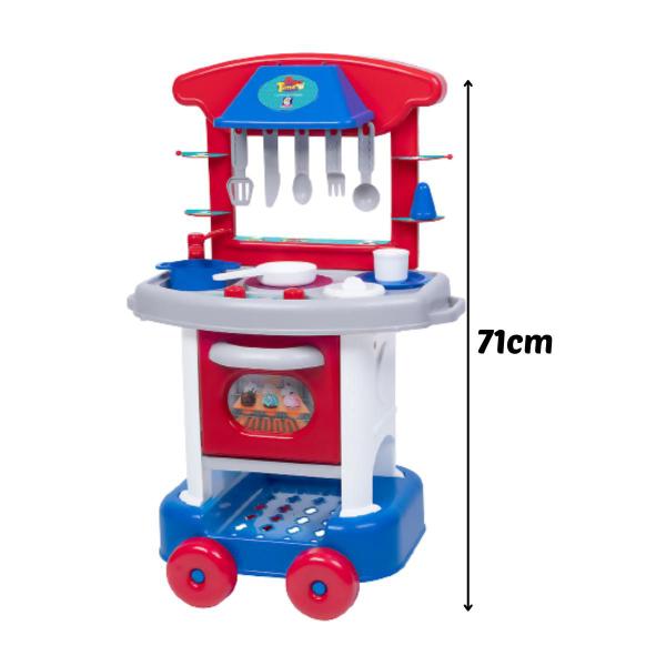 Imagem de Cozinha De Brinquedo Play Time Completa Infantil 71cm Com Acessórios Meninos Meninas Cotiplás