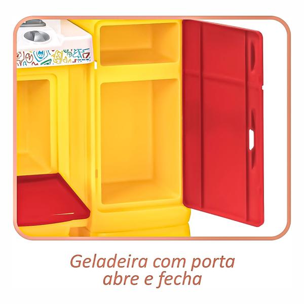 Imagem de Cozinha De Brinquedo Turma Da Mônica Com Acessórios Fogão Infantil Magic Toys