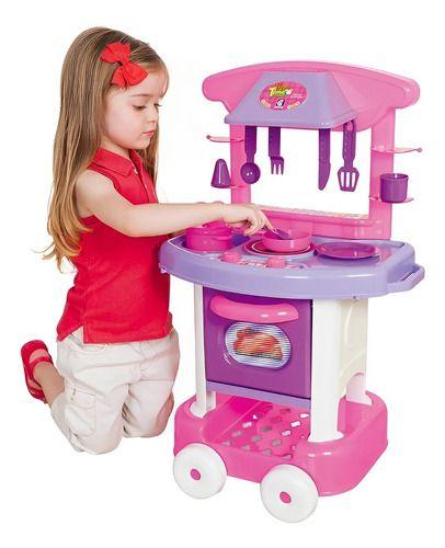 Imagem de Cozinha Fogãozinho Infantil Cor De Rosa  Play Time Cotiplás