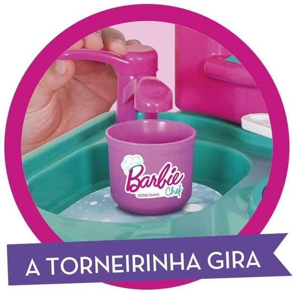 Imagem de Cozinha Infantil Barbie 50 cm Cotiplas