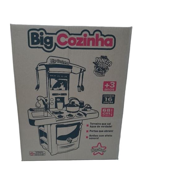 Imagem de Cozinha Infantil Big Star + Geladeira Menina com Acessórios