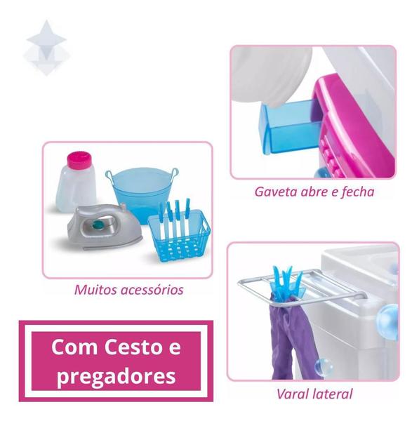 Imagem de Cozinha Infantil Big Star + Geladeira Menina com Acessórios