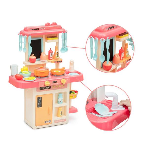 Imagem de Cozinha Infantil Brinquedo Com Água Luz Som Fumaça 42 Peças