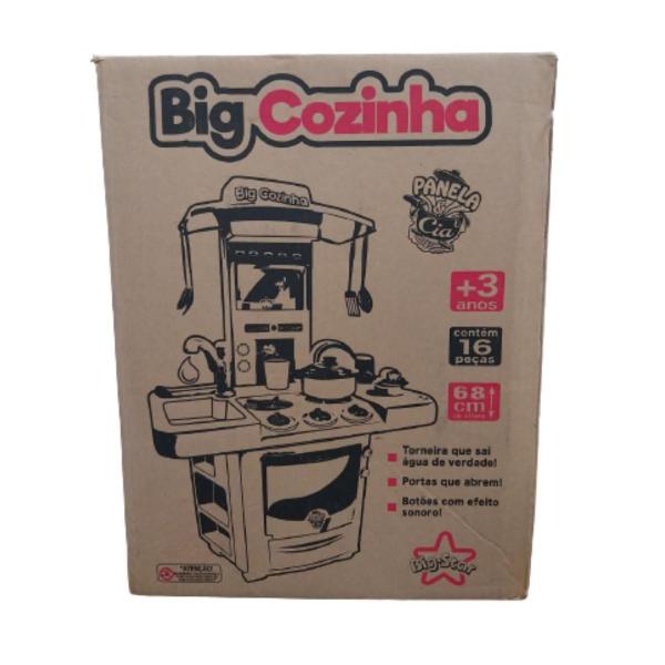 Imagem de Cozinha Infantil Brinquedo Completo Big Cozinha Rosa Com Acessórios Torneira Sai Água De Verdade