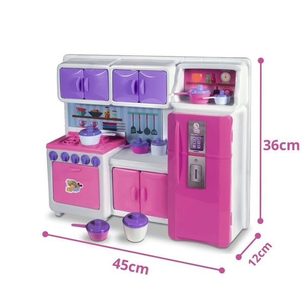 Imagem de Cozinha Infantil Brinquedo Kit Criança Completa Fogão Menina