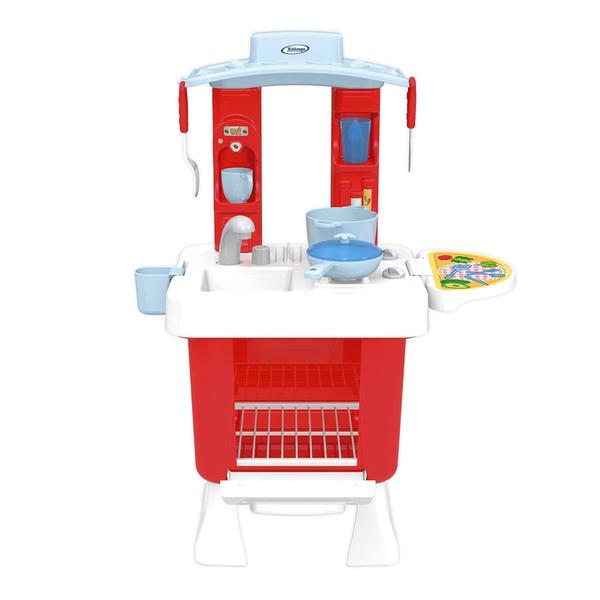 Imagem de Cozinha Infantil Completa Fantástica Vermelha Mini Chef