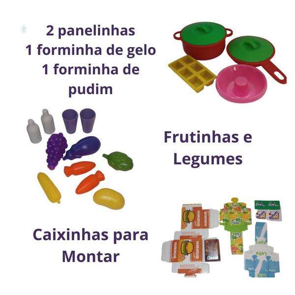 Imagem de Cozinha Infantil Completa Fogão Geladeira Microondas 82cm