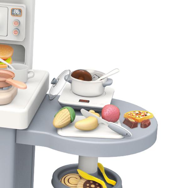 Imagem de Cozinha Infantil Completa Forno e Fogão Grande Interativa Com Efeitos Master Cook Cinza Replay Kids 