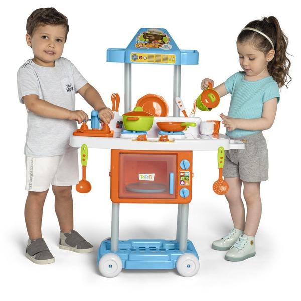 Imagem de Cozinha Infantil Completa Pia + Fogãozinho + Forno Riva Chef Tateti 1301