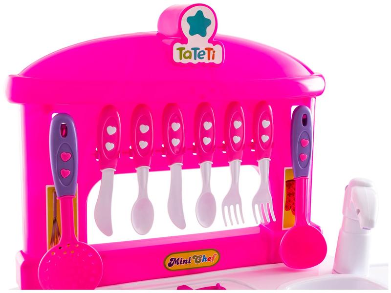 Cozinha Infantil Faz de Conta Mini Chef Rosa - Ta Te Ti Imagem de Cozinha Infantil Faz de Conta Mini Chef Rosa