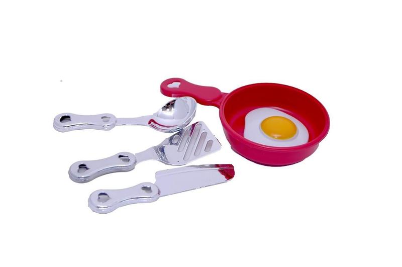 Imagem de Cozinha Infantil Menino Kit Panela Mercado Vermelho 19 Peças