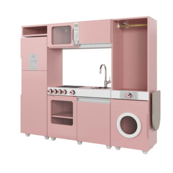 Imagem de Cozinha Infantil Rose Luli com Refrigerador Fogão Micro-Ondas e Máquina de  Lavar com Tabua Passar - Ofertamo