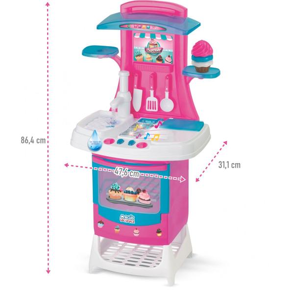 Cozinha Mágica Infantil Cupcake Rosa 8026 - Magic Toys Imagem de Cozinha Mágica Infantil Cupcake Rosa 8026 - Magic Toys