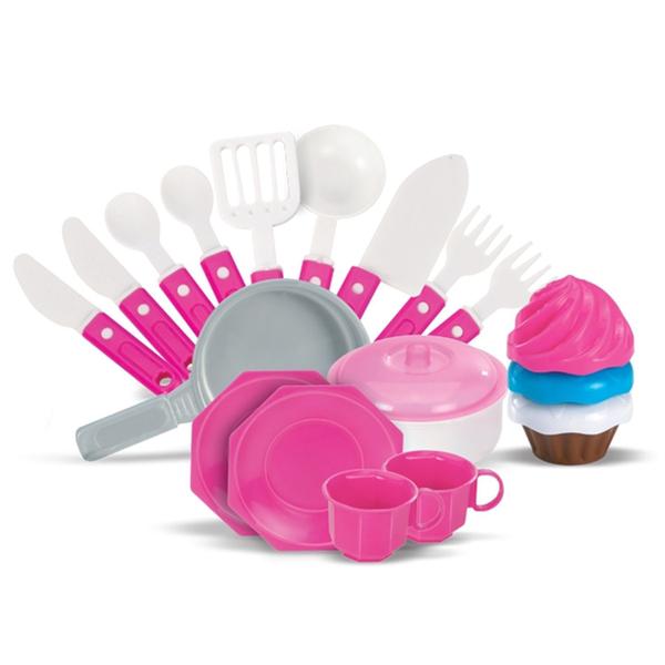 Cozinha Mágica Infantil Cupcake Rosa 8026 - Magic Toys Imagem de Cozinha Mágica Infantil Cupcake Rosa 8026 - Magic Toys