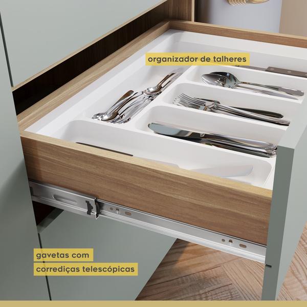 Cozinha Millena 2 Peças 120cm 100% Mdf Yescasa Imagem de Cozinha Millena 2 Peças 120cm 100% Mdf Yescasa