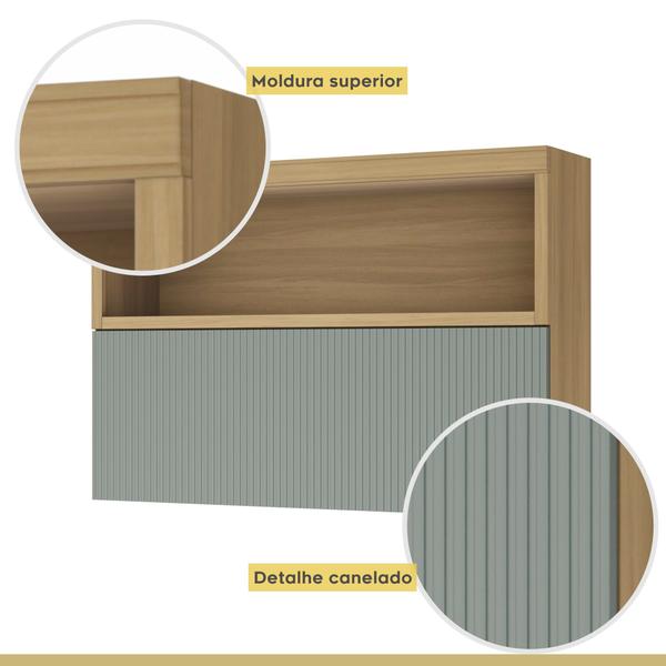 Cozinha Millena 2 Peças 120cm 100% Mdf Yescasa Imagem de Cozinha Millena 2 Peças 120cm 100% Mdf Yescasa