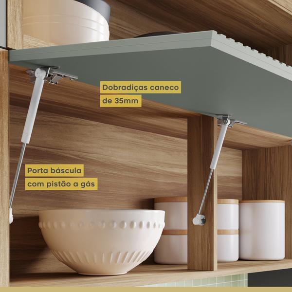 Cozinha Millena 2 Peças 120cm 100% Mdf Yescasa Imagem de Cozinha Millena 2 Peças 120cm 100% Mdf Yescasa