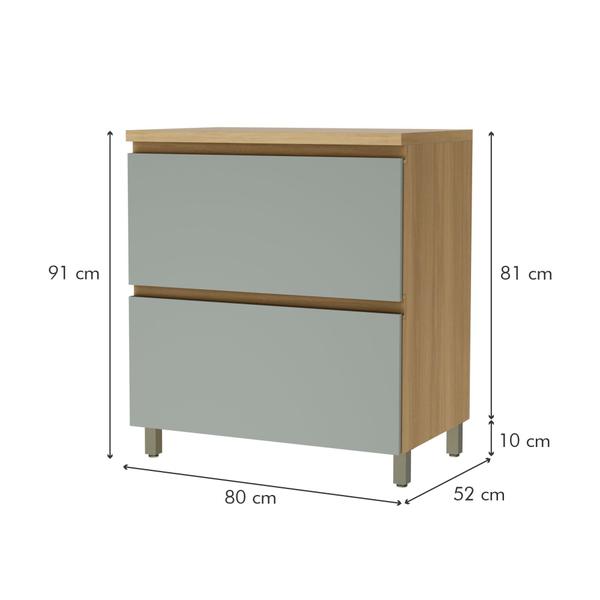 Imagem de Cozinha Millena 2 Peças 80cm Aéreo Micro-ondas Mdf Yescasa